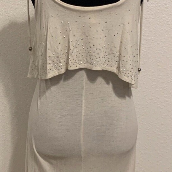 Vintage d'Closet Women's XS Spaghetti Strap Cotton Slip Sparkle Top Dress - Picture 5 of 11